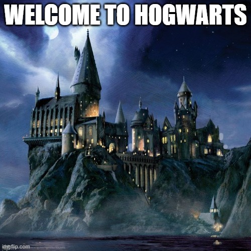 Hogwarts |  WELCOME TO HOGWARTS | image tagged in hogwarts,memes,president_joe_biden,harry potter | made w/ Imgflip meme maker