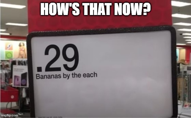 A Lovely Each | HOW'S THAT NOW? | image tagged in you had one job | made w/ Imgflip meme maker