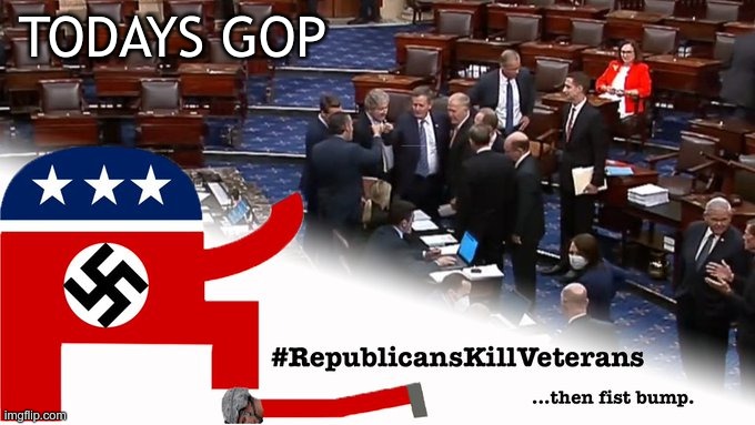 Real Republican Party | TODAYS GOP | image tagged in gop,republican,slimeballs,cowards,hates veterans,garbage people | made w/ Imgflip meme maker