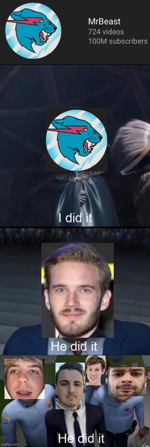 He did it. | image tagged in megamind i did it | made w/ Imgflip meme maker