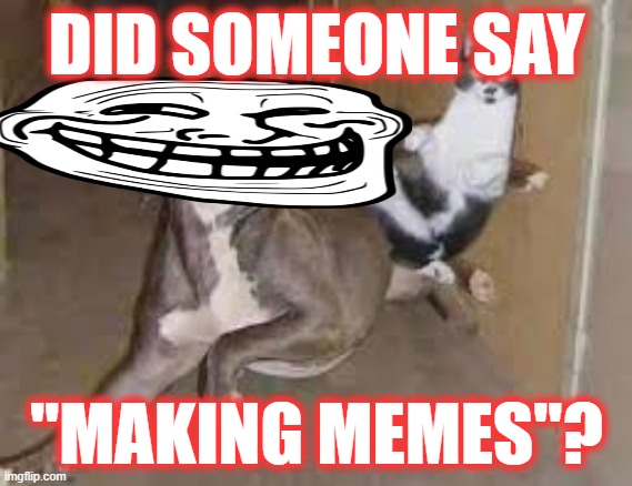 did some one say ____???? | DID SOMEONE SAY "MAKING MEMES"? | image tagged in did some one say ____ | made w/ Imgflip meme maker