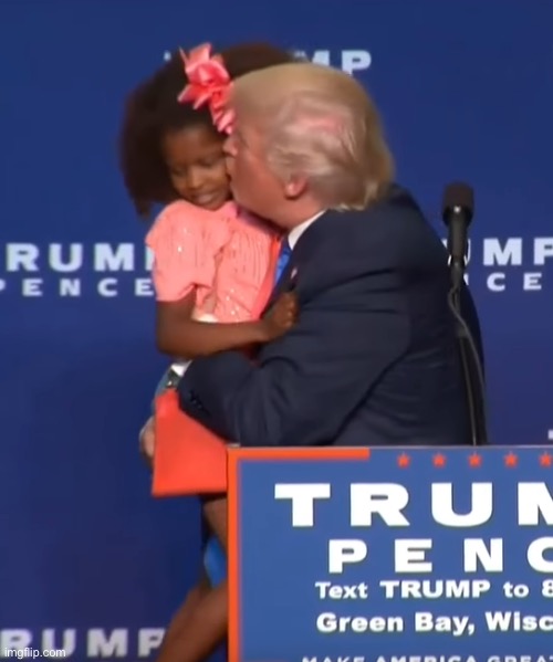 Trump kissing girl | image tagged in trump kissing girl | made w/ Imgflip meme maker