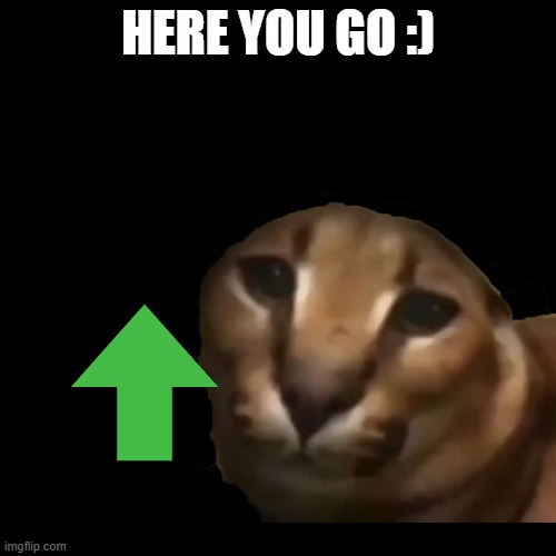 here's an upvote for you :) | HERE YOU GO :) | image tagged in here you go | made w/ Imgflip meme maker