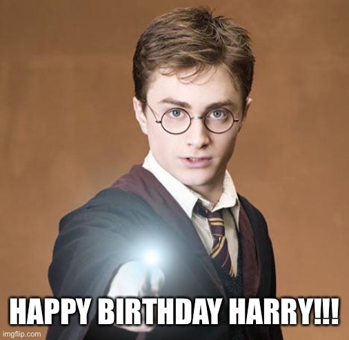 Harry Potter birthday |  HAPPY BIRTHDAY HARRY!!! | image tagged in harry potter casting a spell,happy birthday,harry potter | made w/ Imgflip meme maker