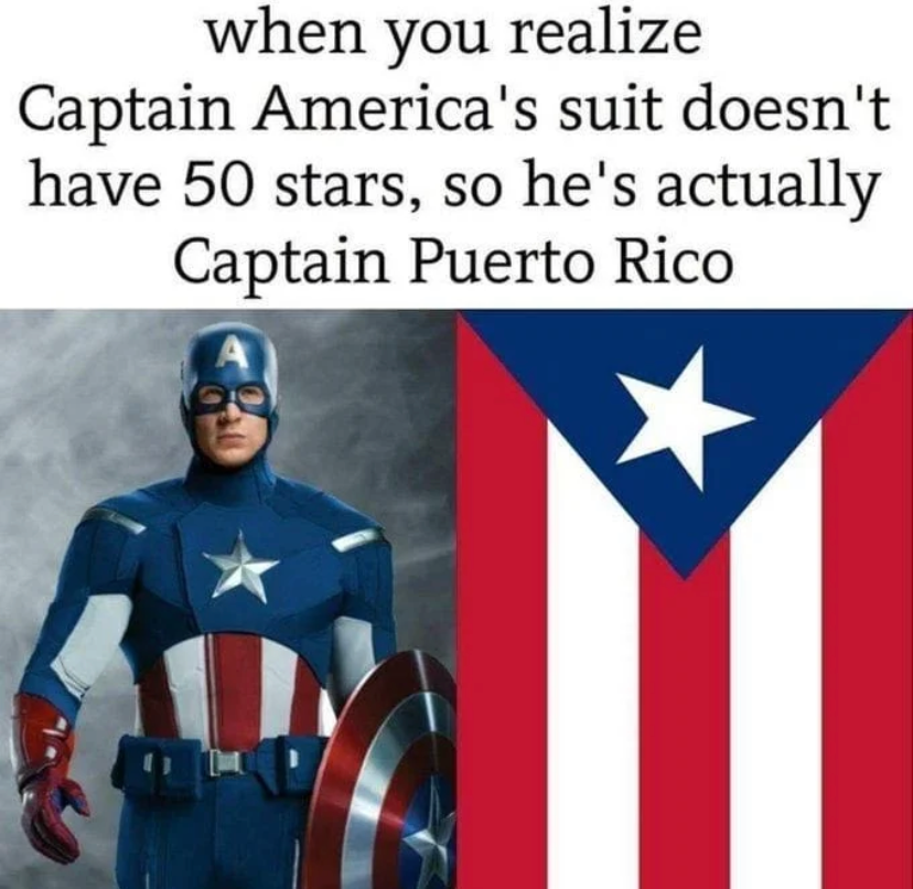 High Quality Captain Puerto Rico Blank Meme Template