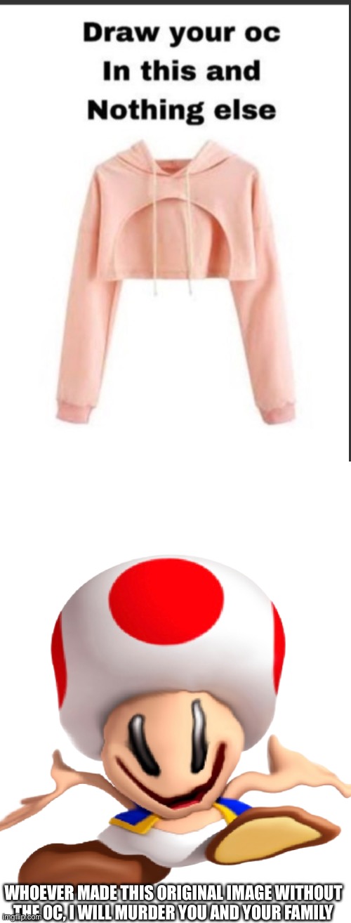 WHOEVER MADE THIS ORIGINAL IMAGE WITHOUT THE OC, I WILL MURDER YOU AND YOUR FAMILY | made w/ Imgflip meme maker