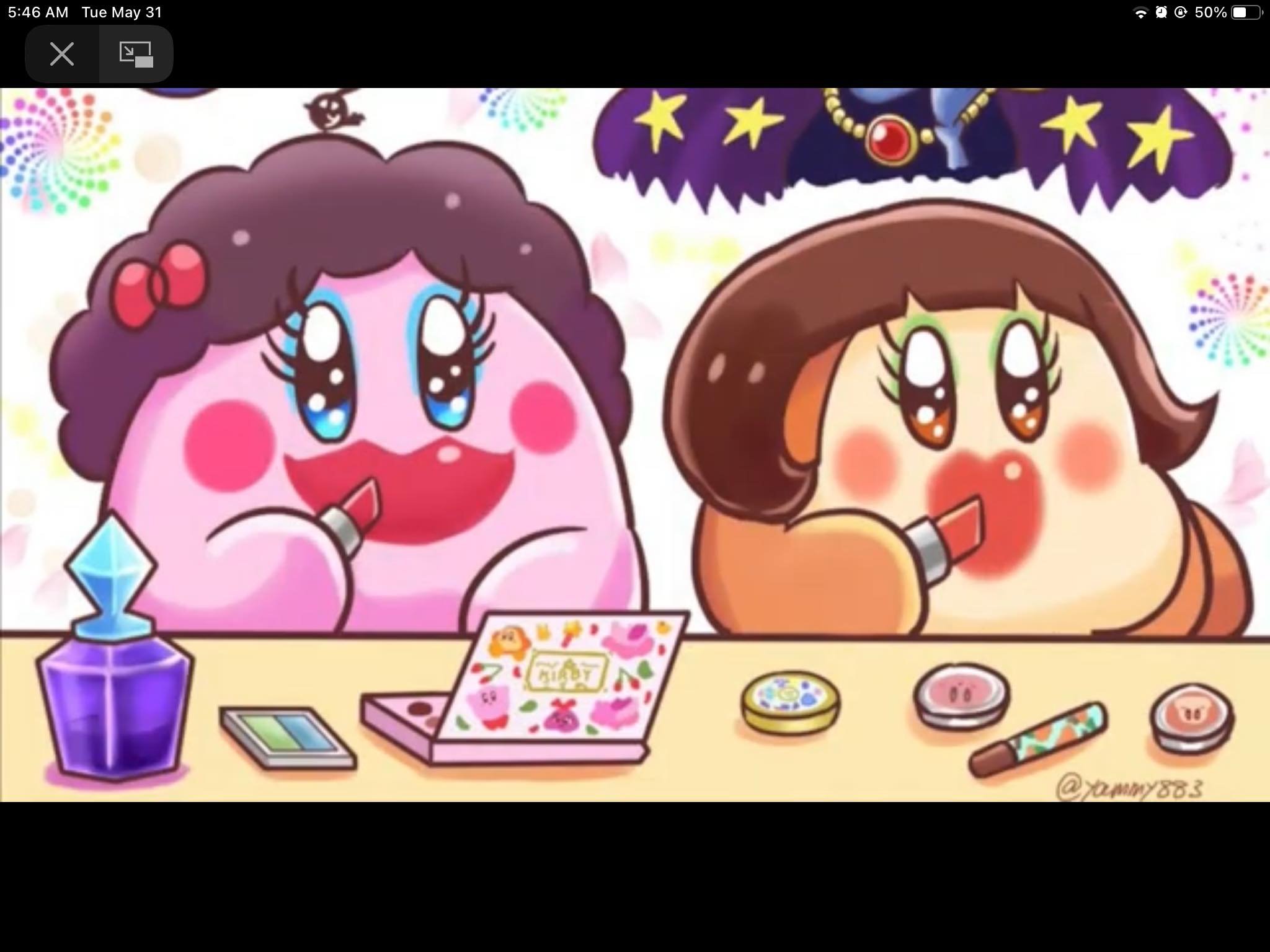 High Quality KIRBY AND WADDLE DEE Blank Meme Template