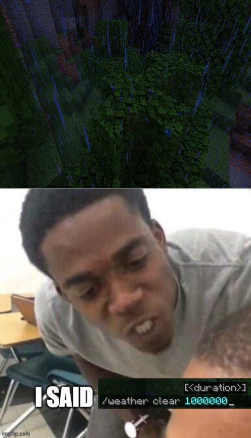 Upvote If You Hate Rain In Minecraft | image tagged in blank white template | made w/ Imgflip meme maker