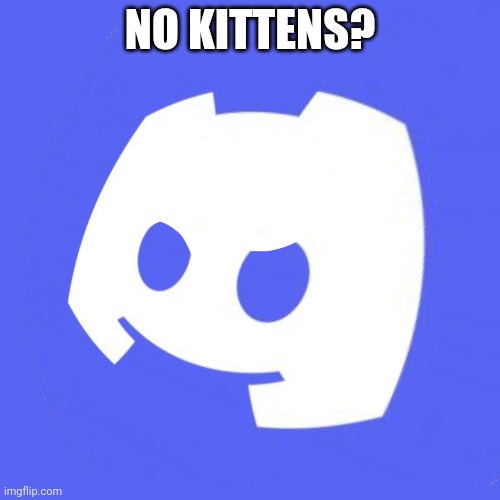 No kittens? | NO KITTENS? | image tagged in no kittens | made w/ Imgflip meme maker