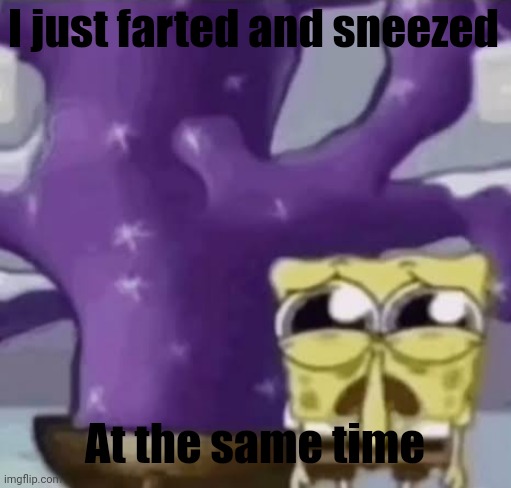 Zad Spunchbop | I just farted and sneezed; At the same time | image tagged in zad spunchbop | made w/ Imgflip meme maker