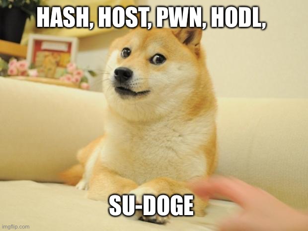 Doge 2 | HASH, HOST, PWN, HODL, SU-DOGE | image tagged in memes,doge 2 | made w/ Imgflip meme maker