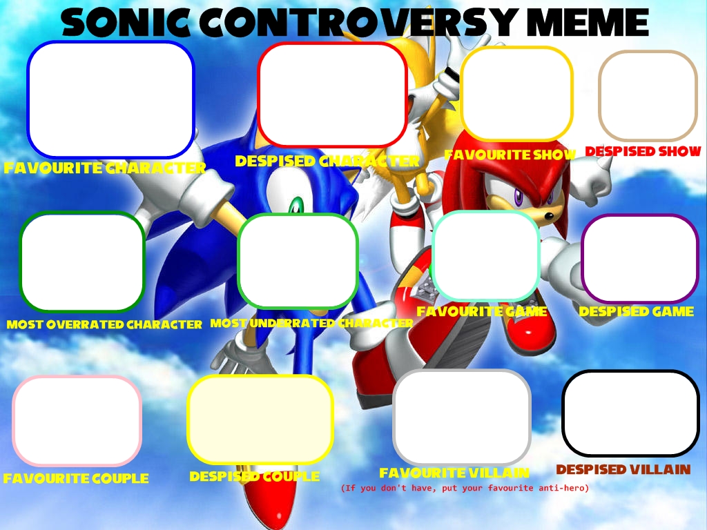 High Quality Sonic Controversy Meme Blank Meme Template