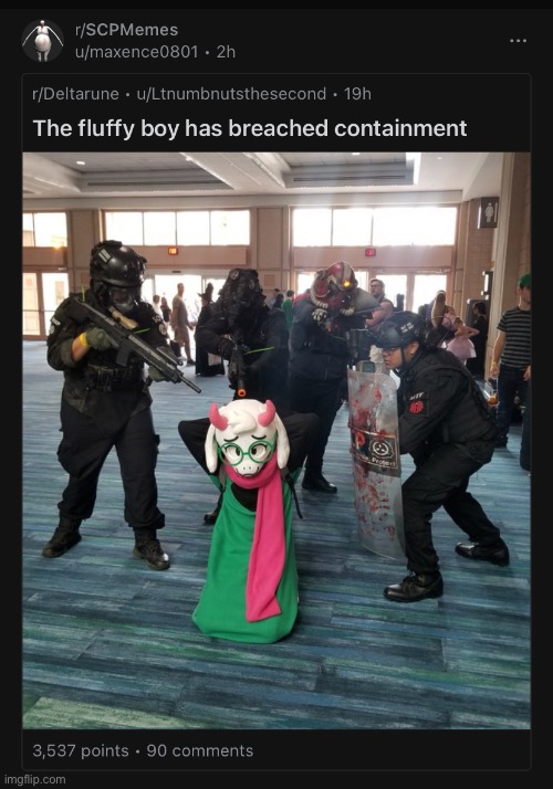 Ralsei just got contained by the SCP foundation lmao {NN: i-} | made w/ Imgflip meme maker