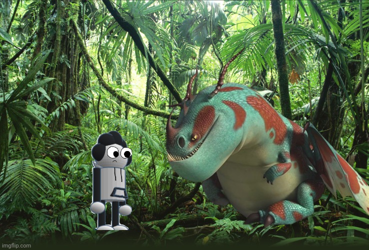Carlos and Lump just chilling in the jungle | image tagged in jungle | made w/ Imgflip meme maker