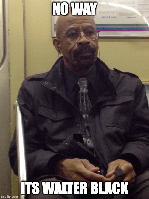 HOLY | NO WAY; ITS WALTER BLACK | image tagged in breaking bad,tags | made w/ Imgflip meme maker