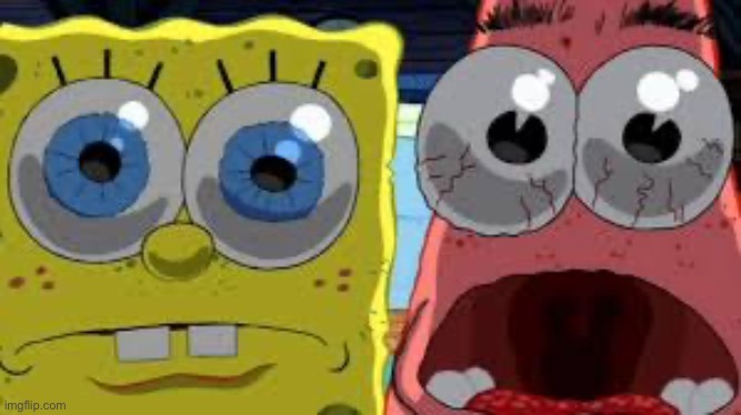 spongebob and patrick staring | image tagged in spongebob and patrick staring | made w/ Imgflip meme maker