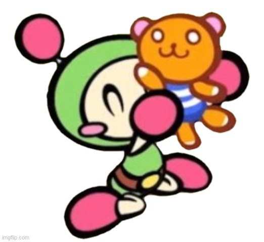 Green Bomber with his Teddy Bear | image tagged in green bomber with his teddy bear | made w/ Imgflip meme maker