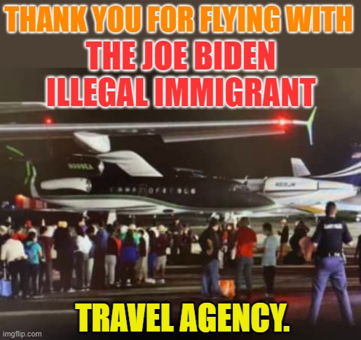 Peanuts anyone? | THANK YOU FOR FLYING WITH; THE JOE BIDEN ILLEGAL IMMIGRANT; TRAVEL AGENCY. | image tagged in memes,politics,flying,joe biden,illegal immigrant,travel | made w/ Imgflip meme maker