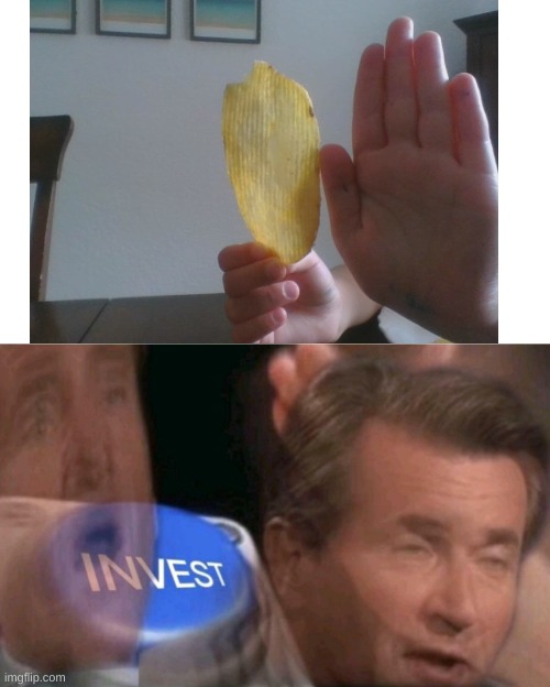 Not a lays chip btw | image tagged in invest,chips,potato chips,big,lol | made w/ Imgflip meme maker