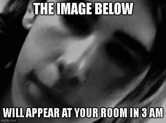 Jumpscare | THE IMAGE BELOW; WILL APPEAR AT YOUR ROOM IN 3 AM | image tagged in jumpscare | made w/ Imgflip meme maker
