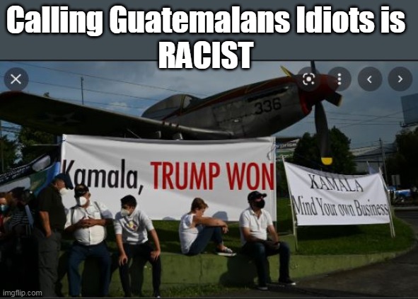 Calling Guatemalans Idiots is 
RACIST | made w/ Imgflip meme maker