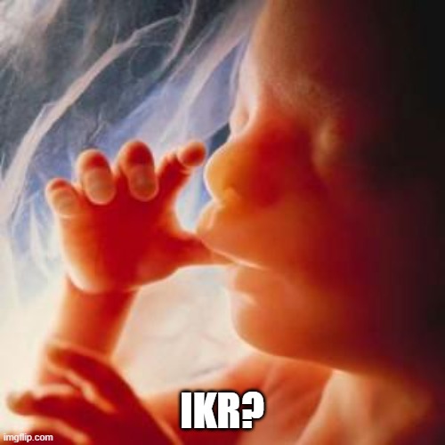 Fetus | IKR? | image tagged in fetus | made w/ Imgflip meme maker