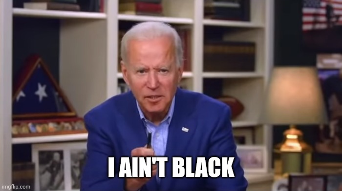 Biden You Ain't Black | I AIN'T BLACK | image tagged in biden you ain't black | made w/ Imgflip meme maker