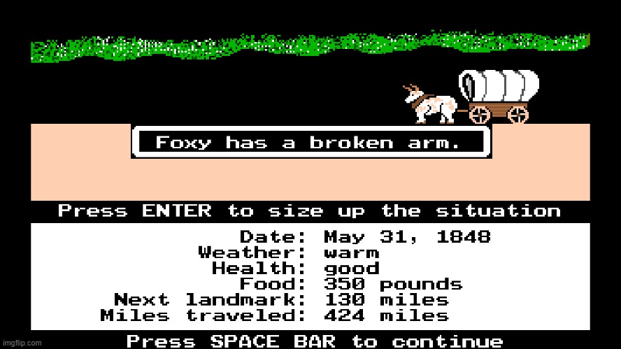 this is totally what happened to him, right? /j | image tagged in oregon trail | made w/ Imgflip meme maker
