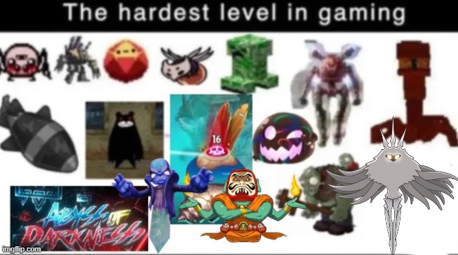 think of the hardest video game boss in your opinion and put it in the comments | image tagged in gaming,games,bosses | made w/ Imgflip meme maker