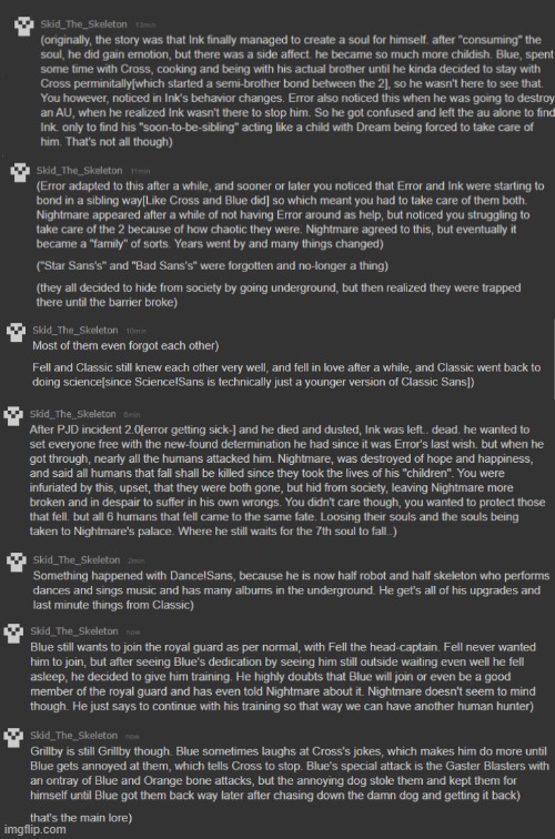 AUTale: The main lore(Zoom in if you can't read) | made w/ Imgflip meme maker