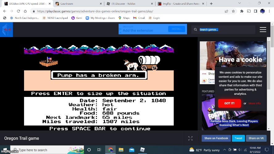 i have 2 arm bones left | image tagged in oregon trail | made w/ Imgflip meme maker