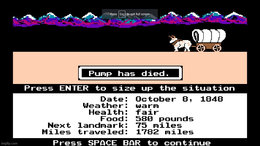 i like furries | image tagged in oregon trail | made w/ Imgflip meme maker