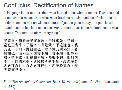 Confucius quote rectification of names Blank Meme Template