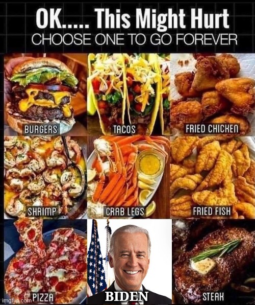 I'm leaning towards pizza... But Biden all the way. | BIDEN | image tagged in joe biden,food for thought | made w/ Imgflip meme maker