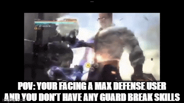 another day, another (im)possible task to complete | POV: YOUR FACING A MAX DEFENSE USER AND YOU DON'T HAVE ANY GUARD BREAK SKILLS | image tagged in gifs,roblox | made w/ Imgflip video-to-gif maker