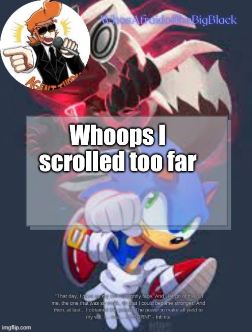 I was aiming for the Rescue Rangers temp | Whoops I scrolled too far | image tagged in sonic forces announcement template better quality | made w/ Imgflip meme maker