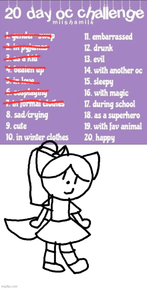 Day 7 [sammy note: kewl] | image tagged in 20 day oc challenge | made w/ Imgflip meme maker