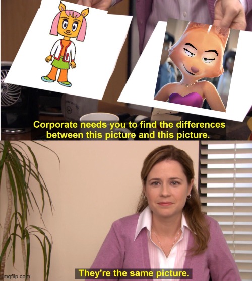comparing paula to ANOTHER fox | image tagged in memes,they're the same picture,parappa,anime,bad guys | made w/ Imgflip meme maker