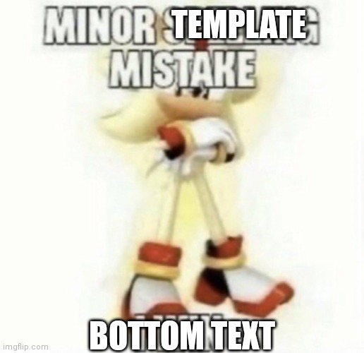TEMPLATE BOTTOM TEXT | image tagged in minor spelling mistake | made w/ Imgflip meme maker