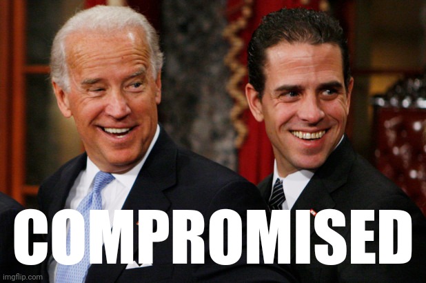 China owns the Bidens. | COMPROMISED | image tagged in hunter biden crack head | made w/ Imgflip meme maker