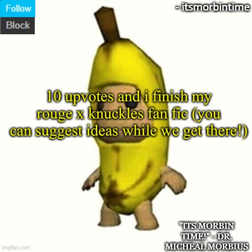 ANNOUNCEMENT | 10 upvotes and i finish my rouge x knuckles fan fic (you can suggest ideas while we get there!) | image tagged in announcement | made w/ Imgflip meme maker