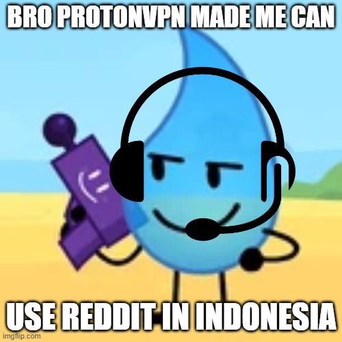 teardrop gaming | BRO PROTONVPN MADE ME CAN; USE REDDIT IN INDONESIA | image tagged in teardrop gaming | made w/ Imgflip meme maker