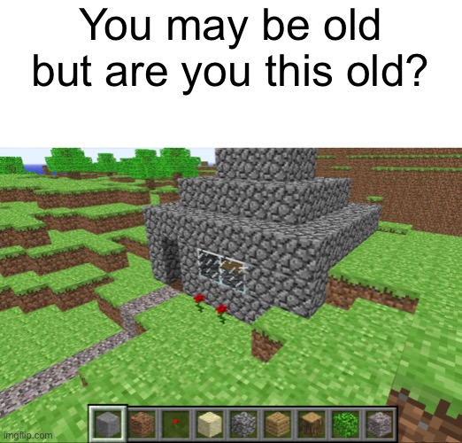 try to remember bois | You may be old but are you this old? | image tagged in minecraft,nostalgia | made w/ Imgflip meme maker