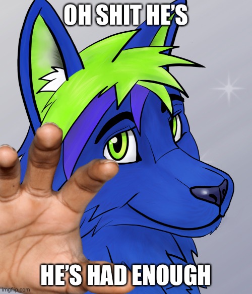 Oh shit | OH SHIT HE’S; HE’S HAD ENOUGH | image tagged in furry,furry memes | made w/ Imgflip meme maker