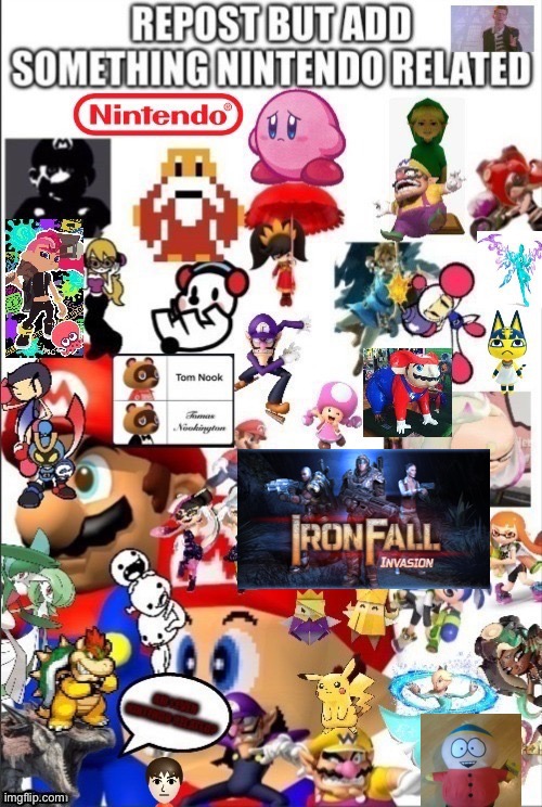 Ironfall invasion is a nintendo game | image tagged in l | made w/ Imgflip meme maker