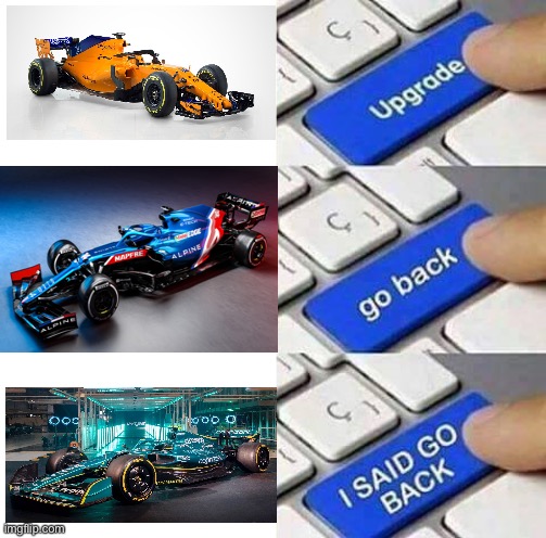 Alonso & Terrible Team Choices, name a more iconic duo | image tagged in i said go back | made w/ Imgflip meme maker