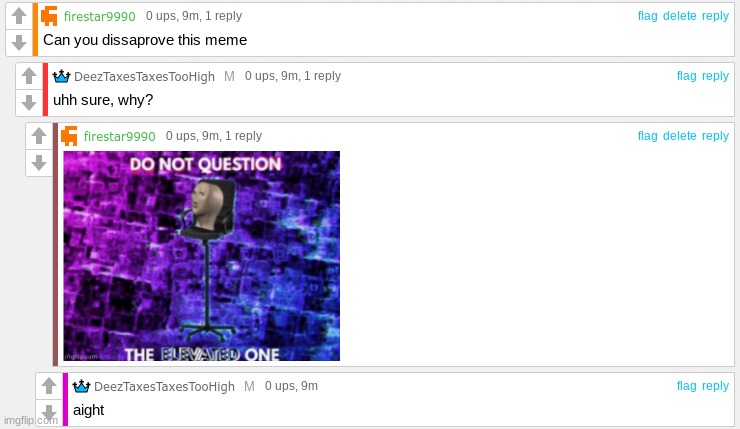 Just found this conversation I had a long time ago | made w/ Imgflip meme maker