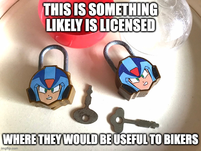 X Pad Locks | THIS IS SOMETHING LIKELY IS LICENSED; WHERE THEY WOULD BE USEFUL TO BIKERS | image tagged in megaman,megaman x,x,memes | made w/ Imgflip meme maker