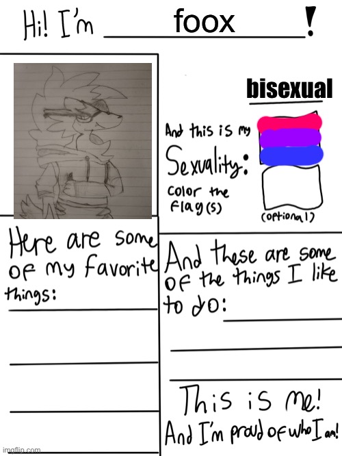 coming out us bisexual, …well this is awkward | foox; bisexual | image tagged in lgbtq stream account profile | made w/ Imgflip meme maker