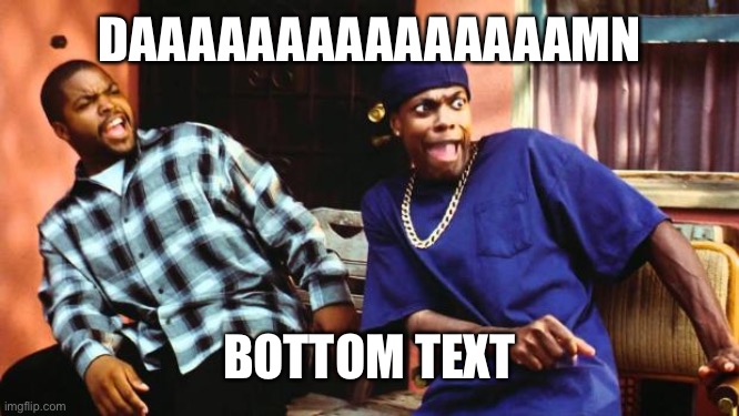 Ice Cube Damn | DAAAAAAAAAAAAAAAMN BOTTOM TEXT | image tagged in ice cube damn | made w/ Imgflip meme maker
